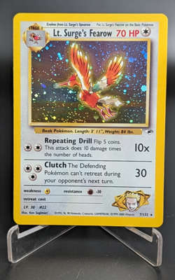 Lt. Surge's Fearow - Gym Heroes 7/132 - Pokemon TCG (Vintage WoTC) - LP+ - Image 1
