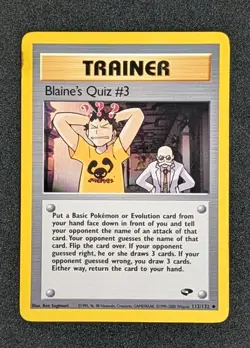Blaine's Quiz #3 - Gym Challenge 112/132 - Pokemon TCG (Vintage WoTC) - HP - Image 1