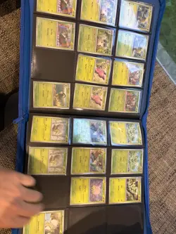 Pokemon Scarlet and Violet Base NEAR Complete SET + Palms Off Gaming Blue Binder - Image 2