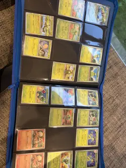 Pokemon Scarlet and Violet Base NEAR Complete SET + Palms Off Gaming Blue Binder - Image 3