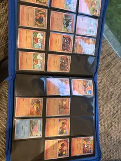 Pokemon Scarlet and Violet Base NEAR Complete SET + Palms Off Gaming Blue Binder - Image 4