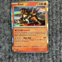 Pokemon Obsidian Flames Entei 30/197 Rare Holo NM - Image 1