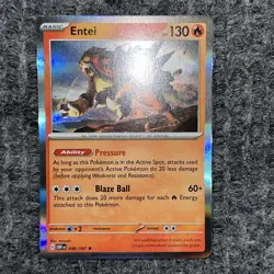 Pokemon Obsidian Flames Entei 30/197 Rare Holo NM - Image 2
