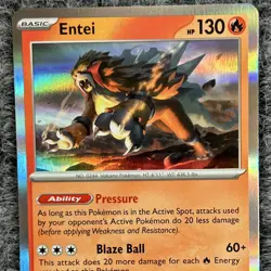 Pokemon Obsidian Flames Entei 30/197 Rare Holo NM - Image 5