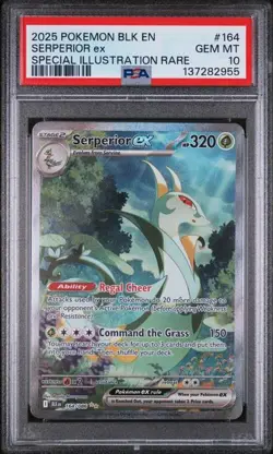 PSA 10 Serperior Ex #164/86 SIR - Black Bolt Pokemon TCG - Image 1