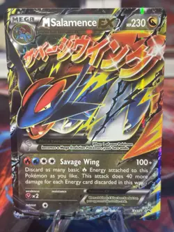 Pokemon 2016 XY Black Star Promo M Salamence EX XY171 Lightly Played - Image 1