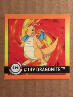 Pokemon 1999 Artbox Series 1 Stickers Dragonite 149. - Image 1