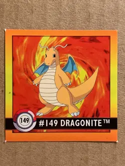 Pokemon 1999 Artbox Series 1 Stickers Dragonite 149. - Image 5