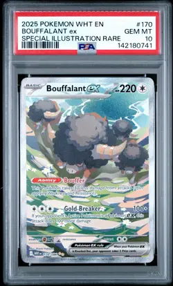 PSA 10 - Bouffalant ex 170/086 White Flare Pokemon TCG - Image 1