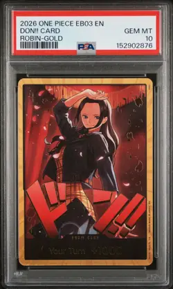 2026 ONE PIECE Nico Robin Gold Don!! EB03 EN PSA 10 - Image 1