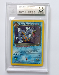 2000 Pokemon Team Rocket's 1st Edition Rare Holo Card Dark Gyarados BGS 8.5 NM M - Image 1