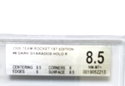 2000 Pokemon Team Rocket's 1st Edition Rare Holo Card Dark Gyarados BGS 8.5 NM M - Image 3
