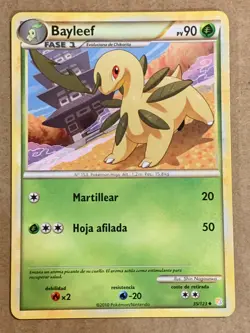 Pokemon Card Spanish HeartGold SoulSilver Bayleef 35/123. - Image 1