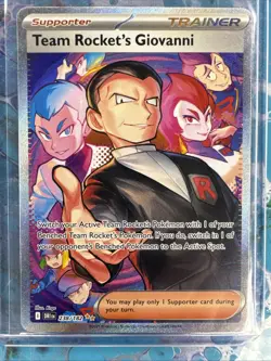 Pokemon TCG Destined Rivals Team Rockets Giovanni Card 238/182 - Image 1