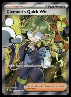 Pokemon Cards Clemont's Quick Wit 229/191 Surging Sparks Ultra Rare NM - Image 1