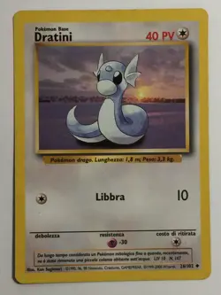 Pokemon Card Base Set Italian Dratini 26/102. Vintage. WoTC - Image 3