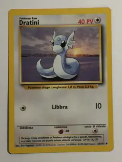 Pokemon Card Base Set Italian Dratini 26/102. Vintage. WoTC - Image 5