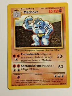 Pokemon Card Base Set Italian Machoke 34/102. Vintage. WoTC - Image 1