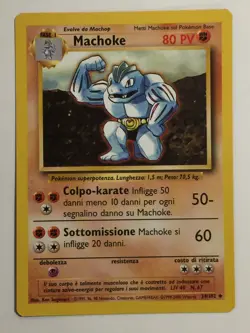 Pokemon Card Base Set Italian Machoke 34/102. Vintage. WoTC - Image 3
