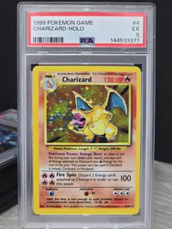 Pokemon Card TCG Charizard 4/102 Base Set 1999 Holo Rare Vintage WOTC PSA 5 - Image 1