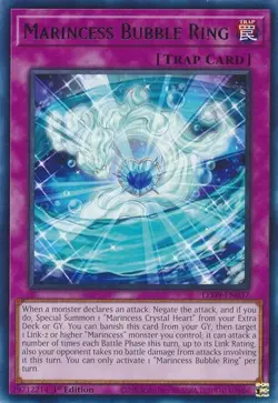 LED9-EN037 Marincess Bubble Ring Rare 1st Edition Near Mint YuGiOh TCG - Image 1
