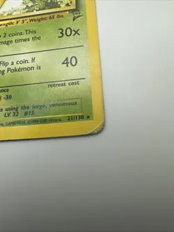 Vintage Pokemon Card Beedrill Base Set 1999 - Image 3