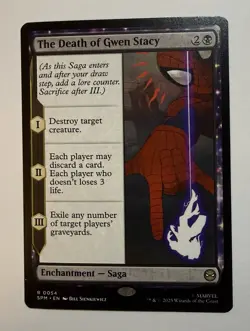x1 The Death of Gwen Stacy R MTG Marvel's Spider-Man M/NM, English - Image 1