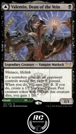 Valentin, Dean Of The Vein MTG NM STX Rare Legendary Fast Tracked Shipping - Image 1