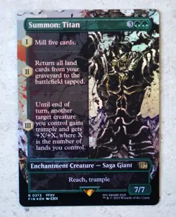 Summon Titan #373 ~ Extended Art ~ FF Magic the Gathering ~ NM Foil - Image 1