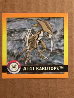 Pokemon 1999 Artbox Series 1 Stickers Kabutops 141. FREE SHIPPING! - Image 1