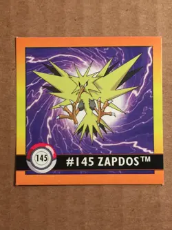 Pokemon 1999 Artbox Series 1 Stickers Zapdos 145. FREE SHIPPING! - Image 1