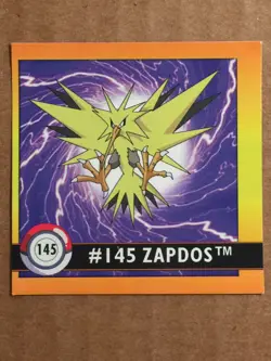 Pokemon 1999 Artbox Series 1 Stickers Zapdos 145. FREE SHIPPING! - Image 3