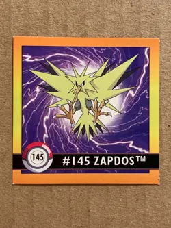 Pokemon 1999 Artbox Series 1 Stickers Zapdos 145. FREE SHIPPING! - Image 5
