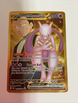 Pokemon TCG Team Rockets Mewtwo EX 240/182 Full Art Destined Rivals English - Image 1