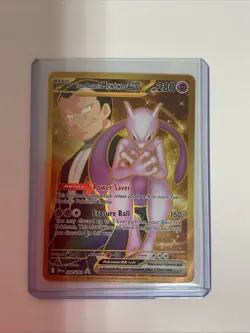 Pokemon TCG Team Rockets Mewtwo EX 240/182 Full Art Destined Rivals English - Image 3