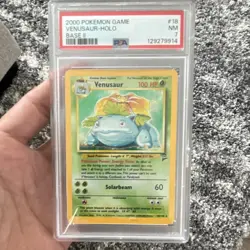 Pokemon Venusaur Base Set 2 Holo Rare 18/130 PSA 7 English - Image 1