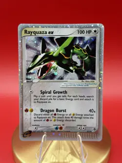 Pokemon TCG Rayquaza EX Ultra Rare Dragon Card 97/97 GORGEOUS! NM - Mint - Image 1