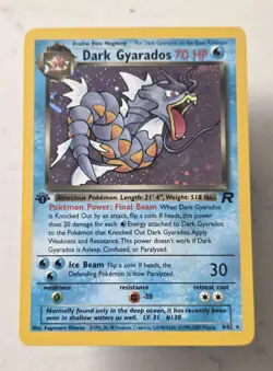 Pokemon Dark Gyarados Holo Rare Team Rocket 8/82 1st Edition Kagemaru Himeno - Image 1