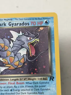 Pokemon Dark Gyarados Holo Rare Team Rocket 8/82 1st Edition Kagemaru Himeno - Image 3
