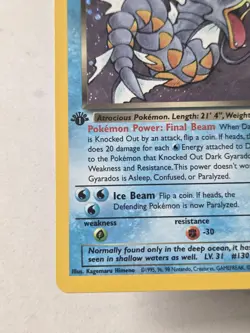 Pokemon Dark Gyarados Holo Rare Team Rocket 8/82 1st Edition Kagemaru Himeno - Image 4