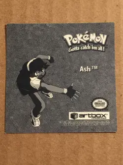 Pokemon 1999 Artbox Series 1 PRIZM Stickers Ash Pr44. - Image 2