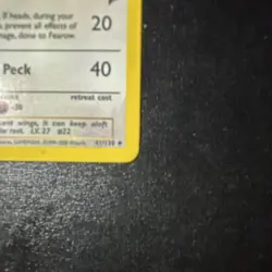 Pokemon TCG Fearow Base Set 2 41/130 Regular Wizards Uncommon 70 HP Stage 1 - Image 3