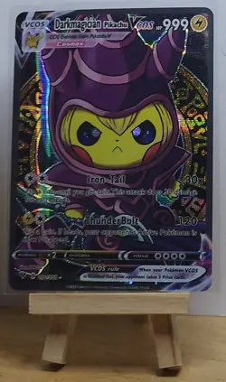 Pikachu Cosplay Dark Magician Yugioh Custom ACG Card Holo Foil Anime 010/055 - Image 1
