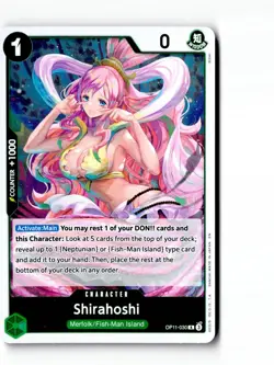 Shirahoshi (030) OP11-030 Rare A Fist of Divine Speed One Piece Foil LP - Image 1