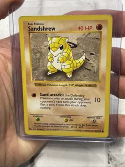Pokemon Sandshrew 62/102 - Shadowless Base Set - 1999 Vintage WotC - MP Card TCG - Image 1