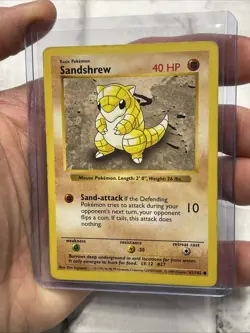 Pokemon Sandshrew 62/102 - Shadowless Base Set - 1999 Vintage WotC - MP Card TCG - Image 2