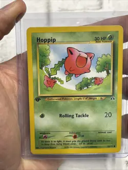 Hoppip 55/75 Neo Discovery 1st Edition Common Vintage Pokemon Card English LP - Image 1