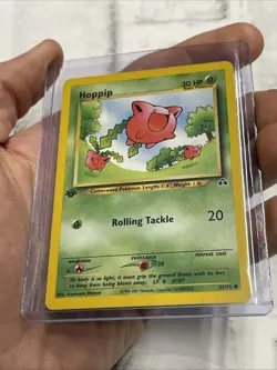 Hoppip 55/75 Neo Discovery 1st Edition Common Vintage Pokemon Card English LP - Image 2