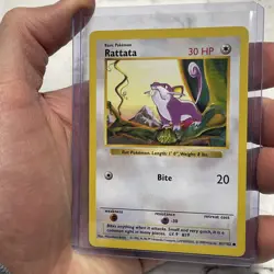 Rattata 61/102 - Shadowless - Base Set - VINTAGE WOTC Pokemon Card - Vtg TCG NM - Image 2