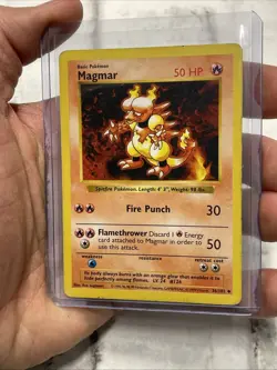 Magmar 36/102 Shadowless - Base Set Unlimited Uncommon - Pokemon TCG Card MP+ - Image 2